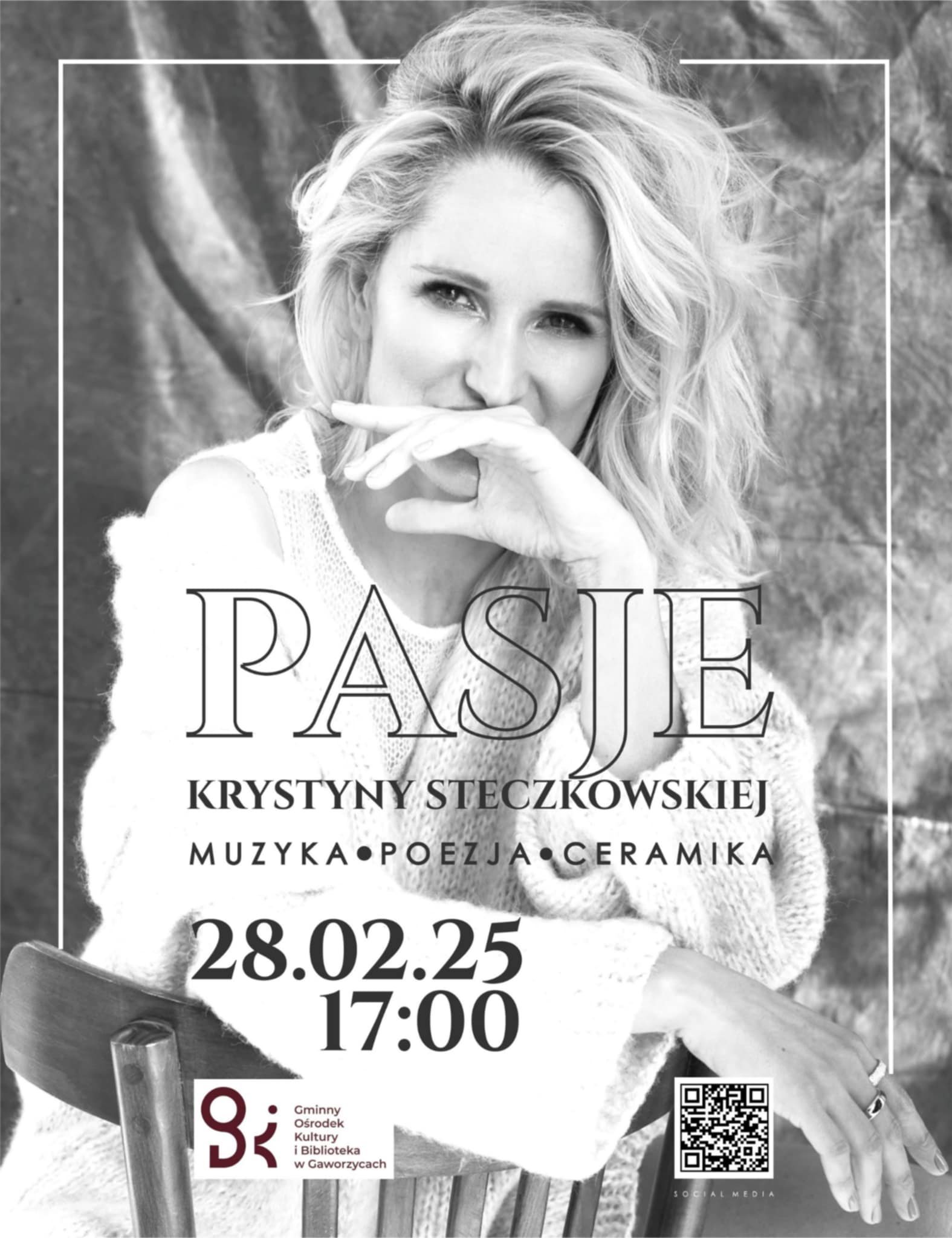 Plakat informujący o spotkaniu autorskim