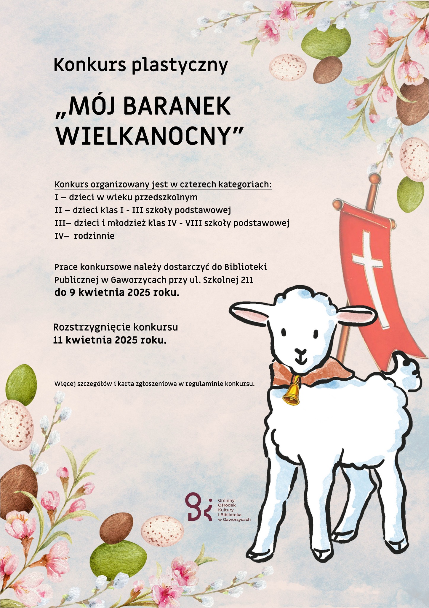 Konkurs informujący o konkursie plastycznym
