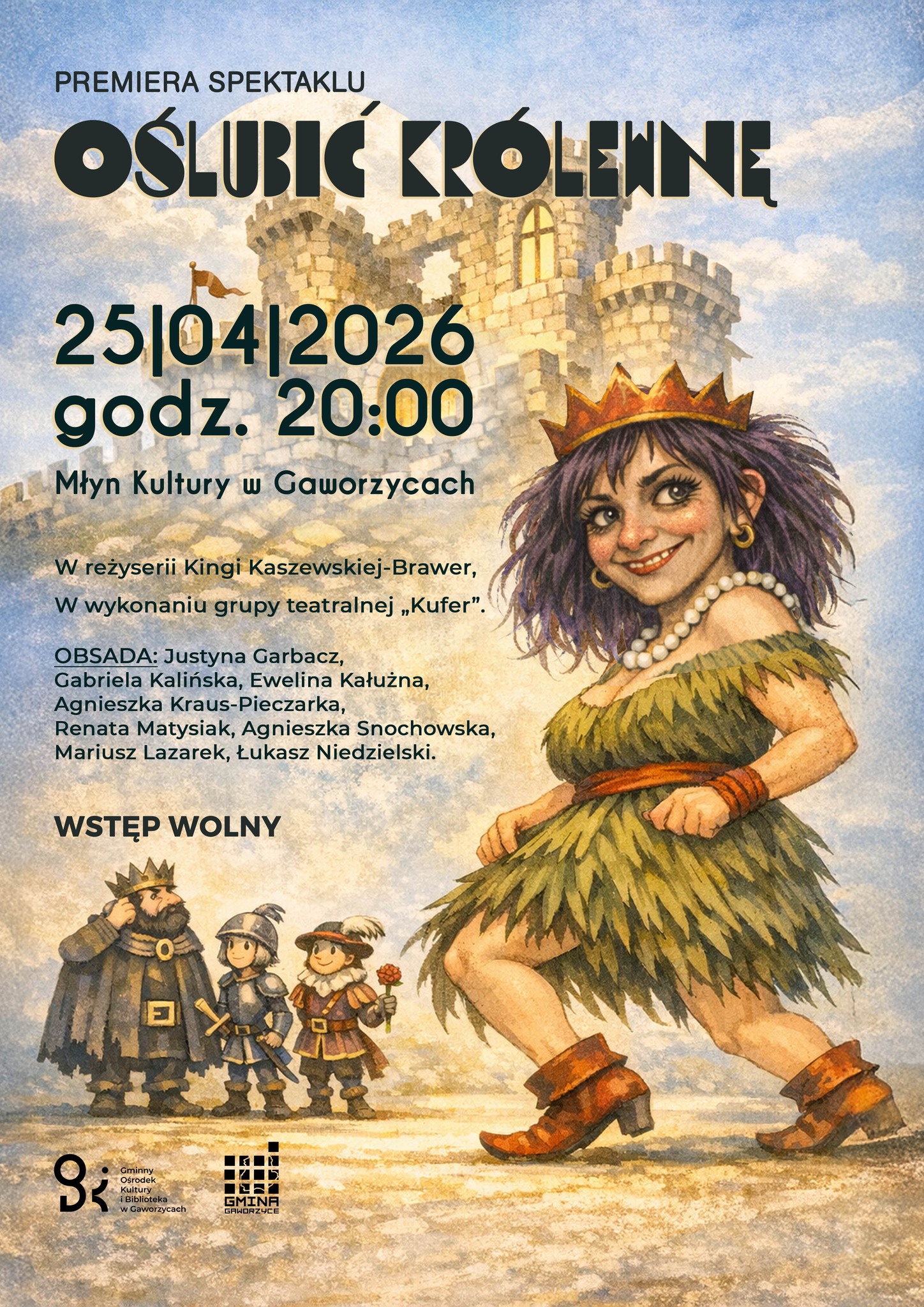Plakat informujący o&nbsp;premierze spektaklu