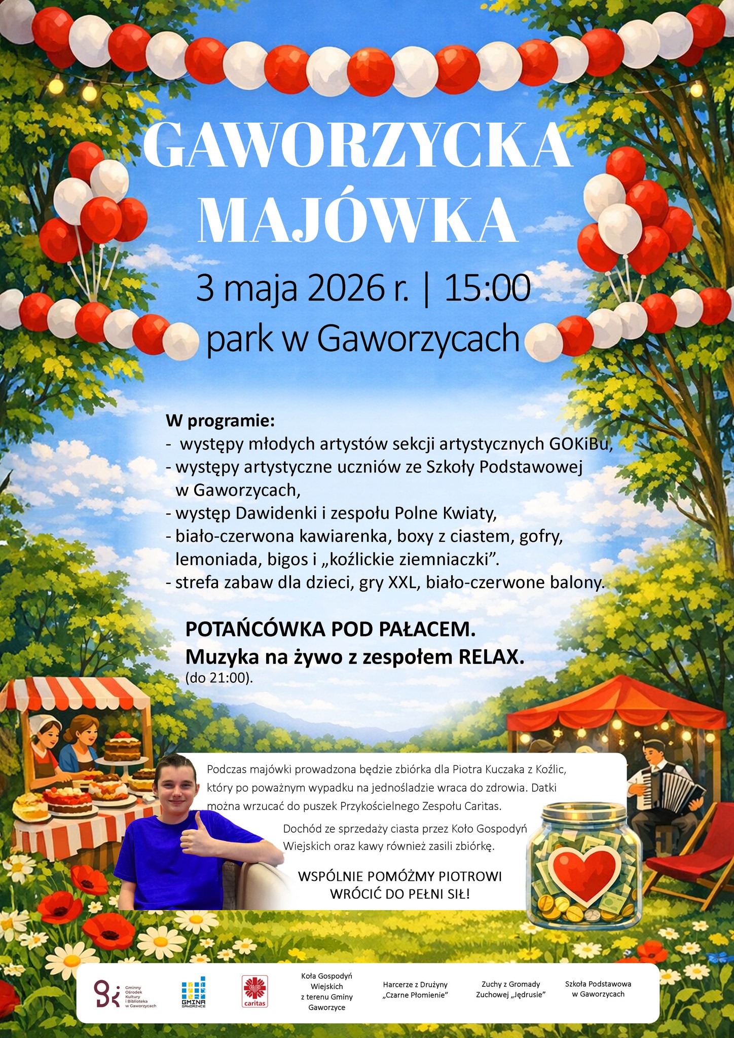 Plakat informujący o&nbsp;Maj&oacute;wce