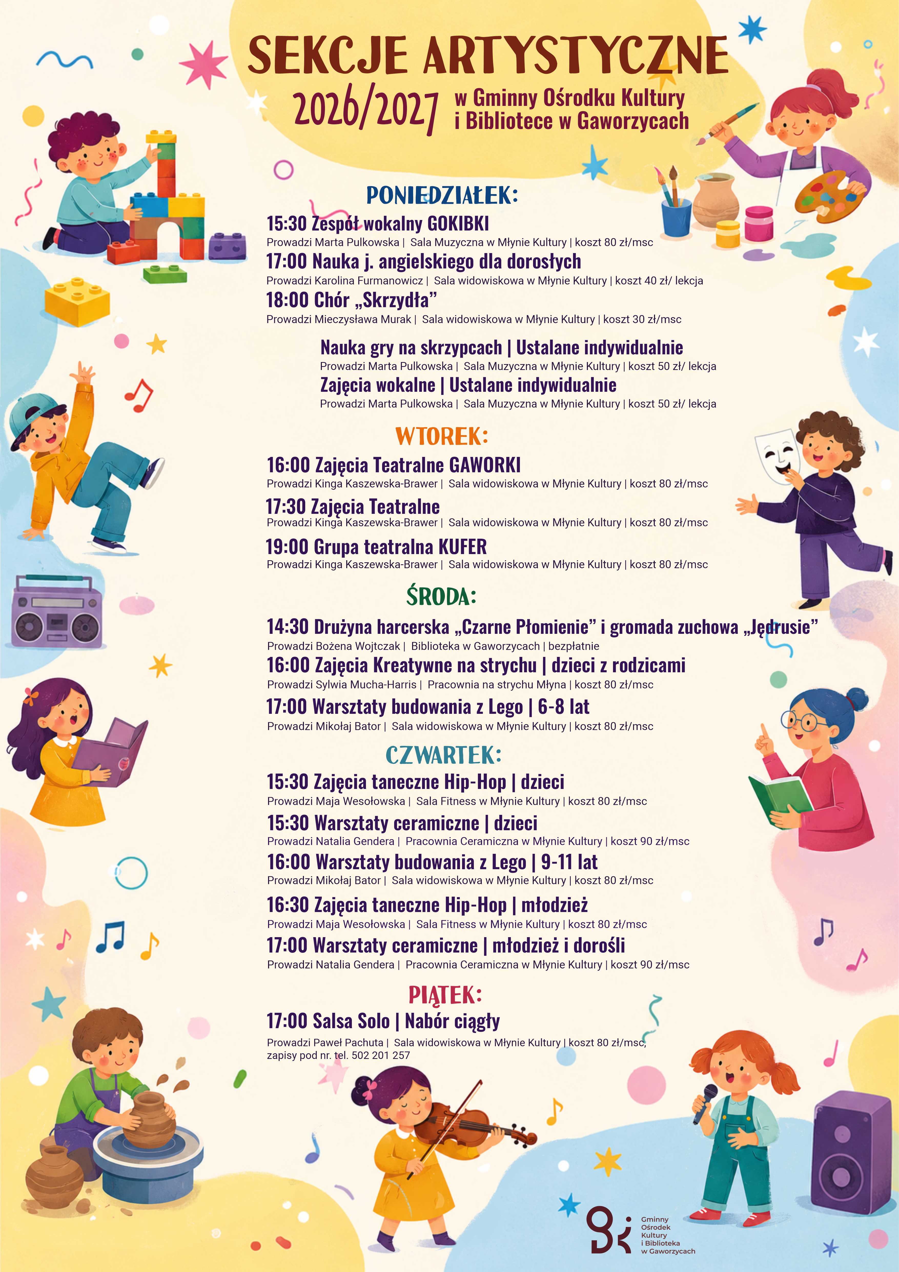 zajęcia artystyczne dla dzieci