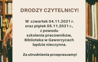 Zdjęcie do Biblioteka NIECZYNNA!