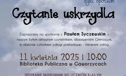 Zdjęcie do Czytanie uskrzydla. Spotkanie z Pawłem Syczewskim
