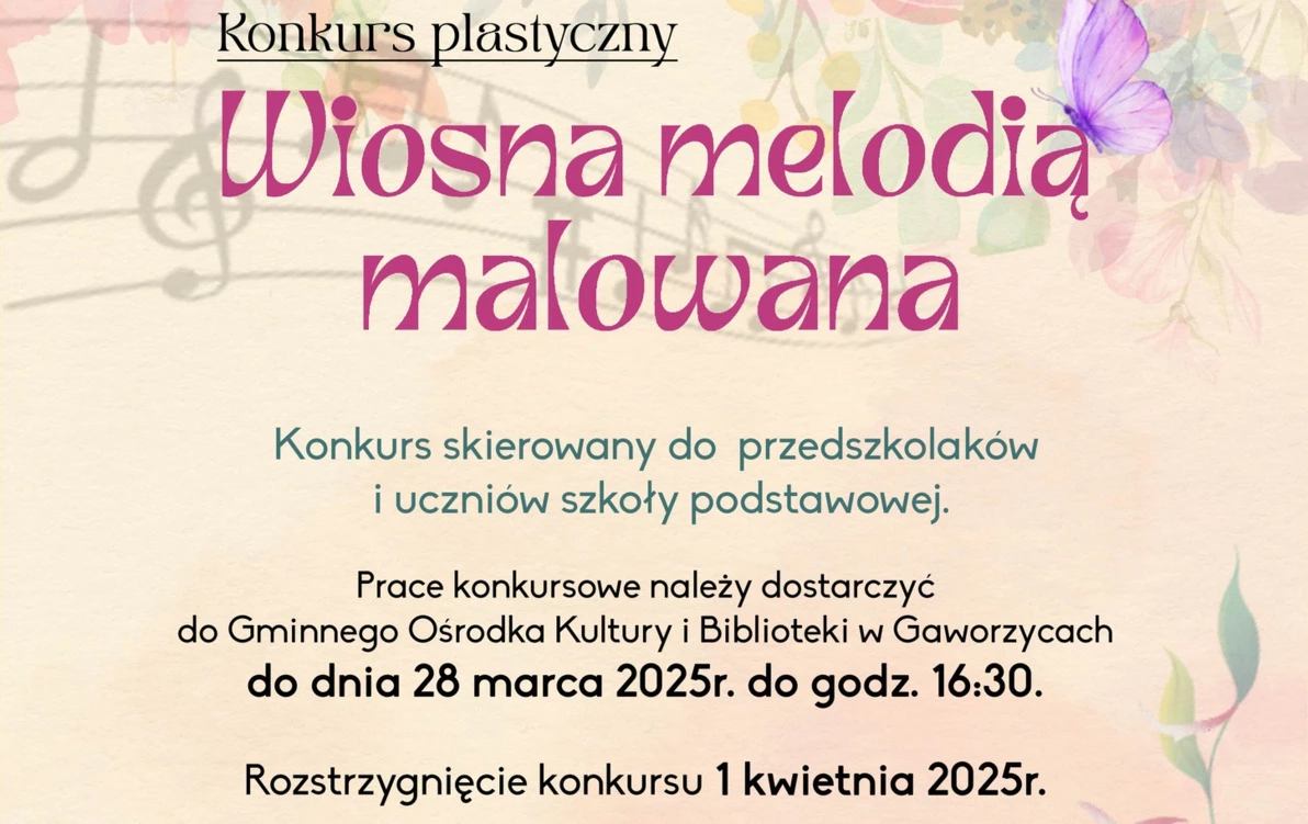 Zdjęcie do Konkurs plastyczny &quot;Wiosna melodią malowana&quot;